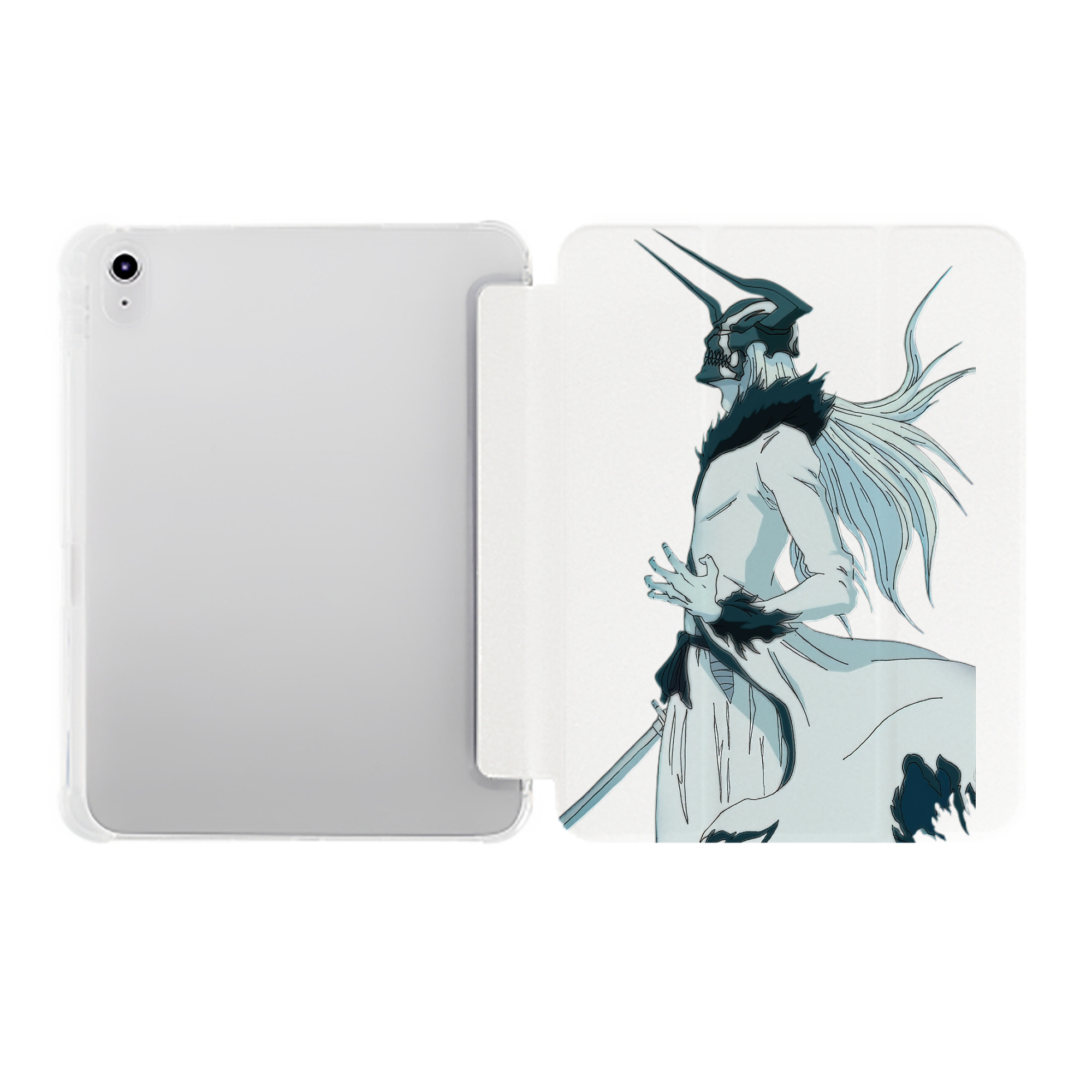 （画像用） ブリーチ 黒崎一護（くろさき いちご）BLEACH Kurosaki Ichigo IPad ケース ペン収納付き 三つ折りスタンド PUレザー×シリコン 対応機種9.5/10.5/10.9インチ